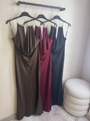 Vestido Largo Detall Dorado