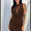 Vestido Licra Escote Encaje - Imagen 2