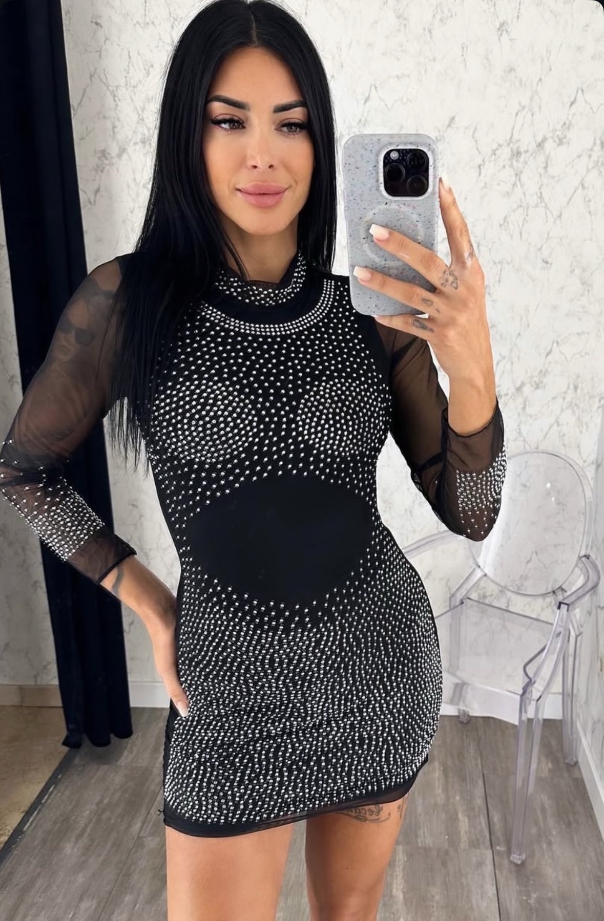 Vestido Gasa Brillo