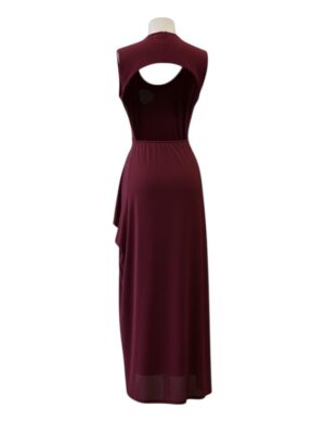 Alternative view of Vestido Espalda Descubierta Burdeos