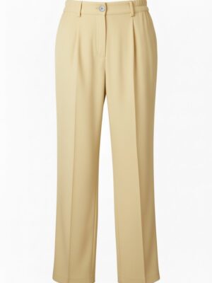 Pantalón Traje Corte Recto Amarillo