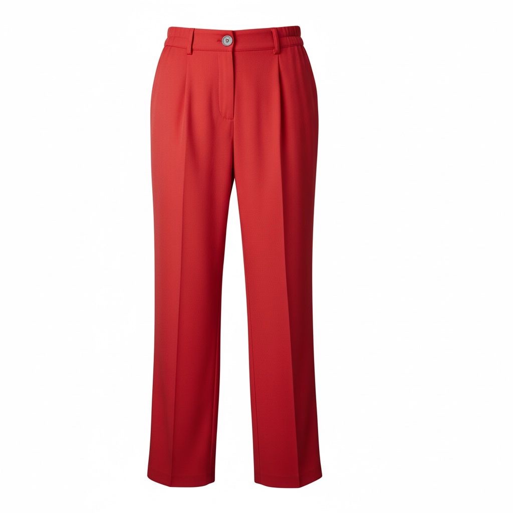 Pantalón Traje Corte Recto Rojo
