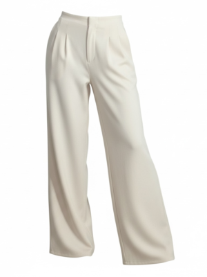 Pantalón Chándal Pliegues Beige