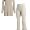 Conjunto Punto Raya Beige