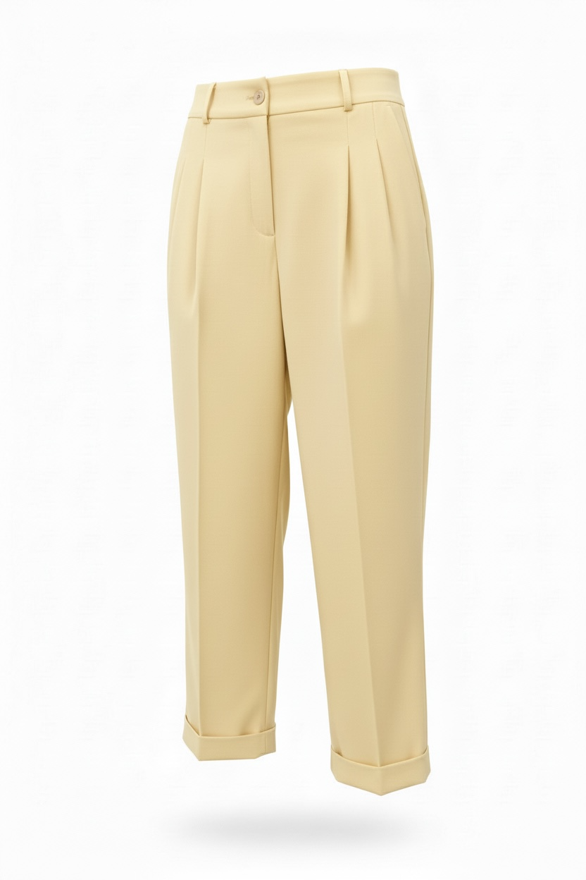 Pantalón Traje Pinza Amarillo