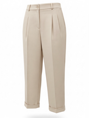 Pantalón Traje Pinza Beige