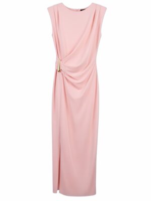Vestido Midi Detall Dorado Rosa