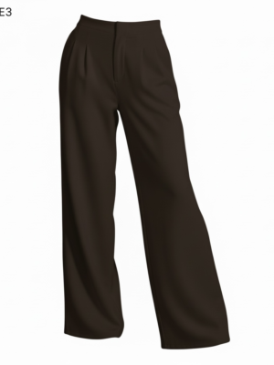 Pantalón Chándal Pliegues Chocolate