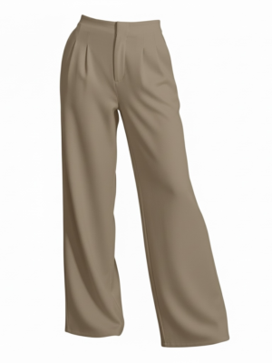 Pantalón Chándal Pliegues Taupe