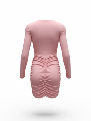 Alternative view of Vestido Fruncido Corto Rosa