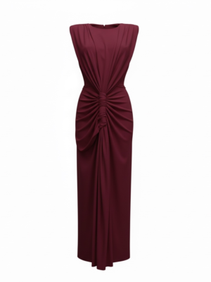 Vestido Espalda Descubierta Burdeos