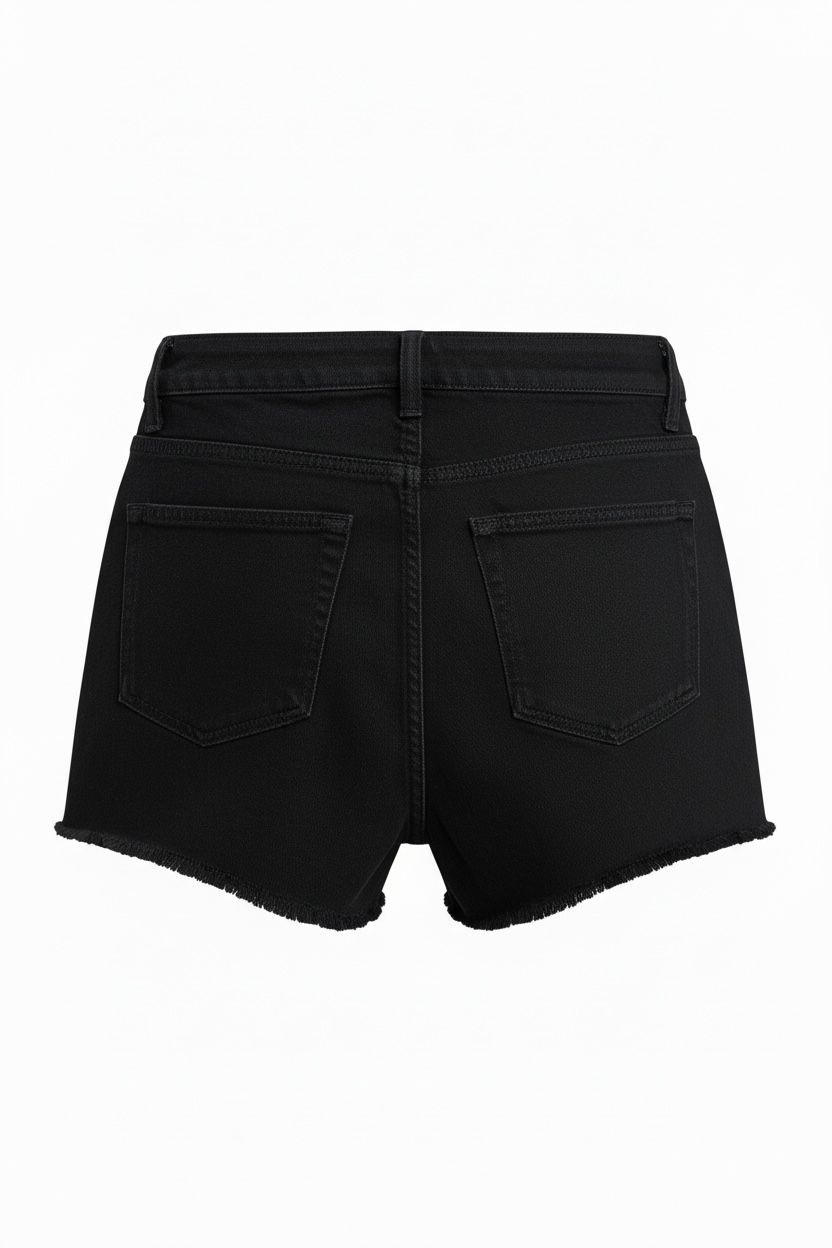 Shorts Demin Negro Brillos - Imagen 2