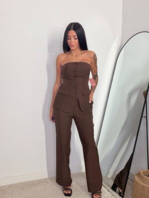 Alternative view of Traje Palabra de Honor Chocolate