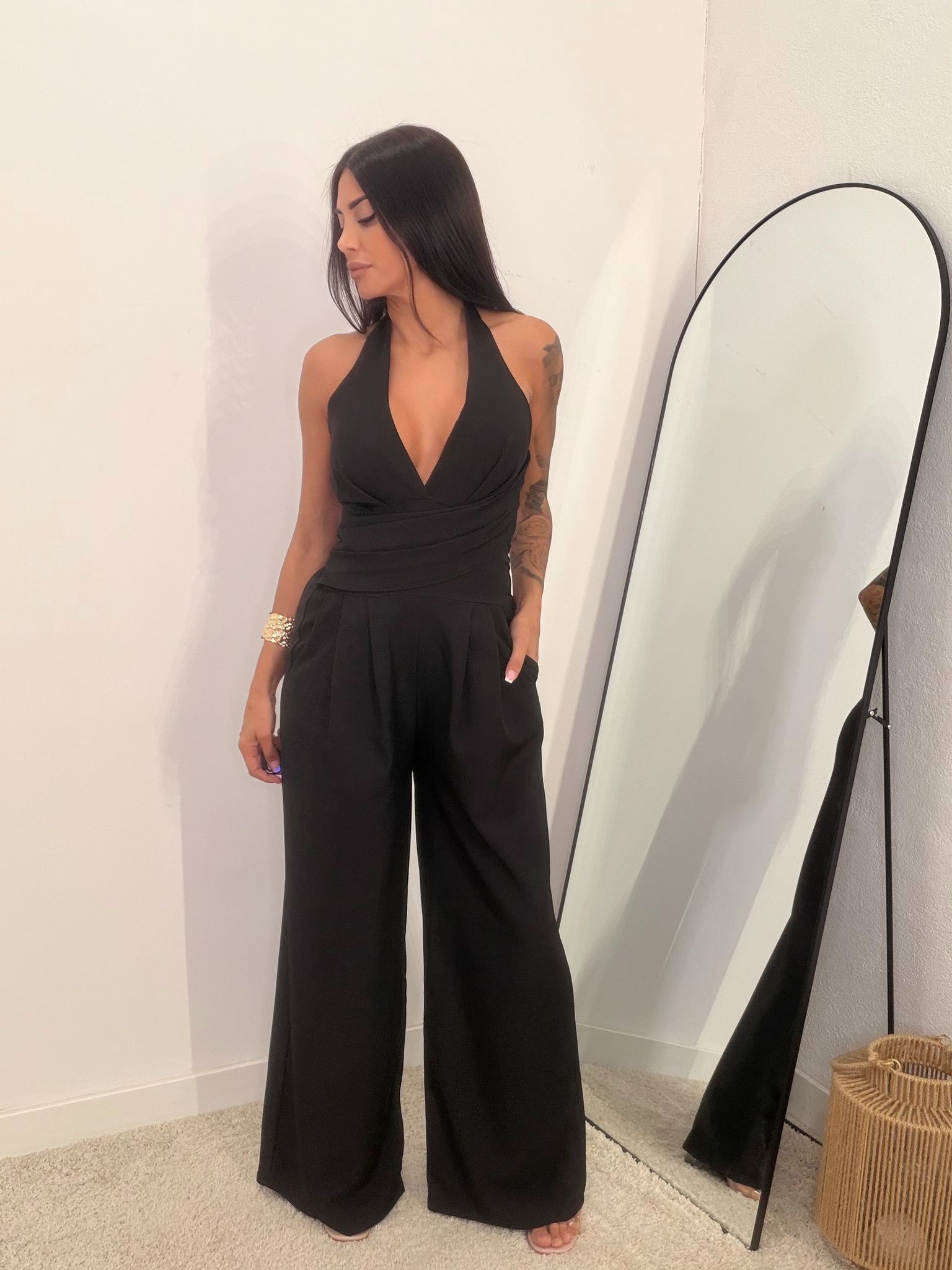 Mono Largo Halter Negro