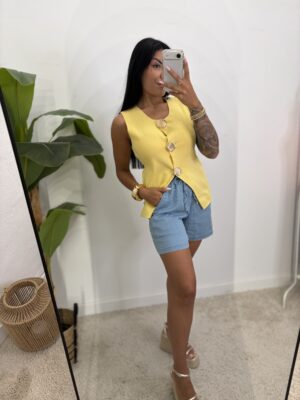 Chaleco Conchas Amarillo