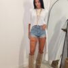 Shorts Demin Claro Brillos