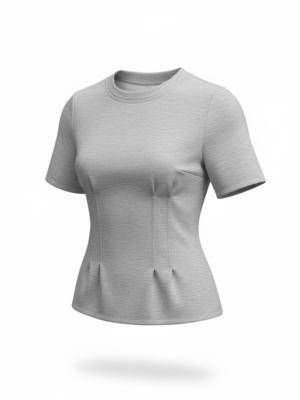 Camiseta Pliegues Gris