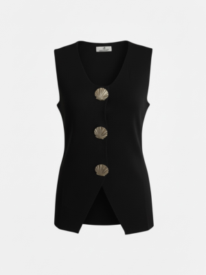 Chaleco Conchas Negro