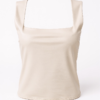 Camiseta Escote Cuadrado Beige