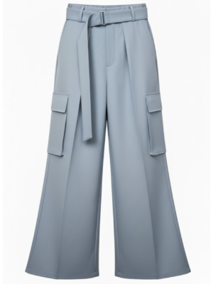 Pantalón Cargo Corte Recto Gris