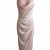 Vestido Midi Fruncido Rosa