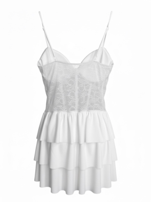 Alternative view of Vestido/Mono Encaje Volantes Blanco