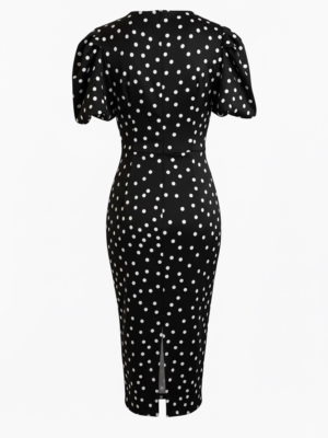 Alternative view of Vestido Midi Lunares Negro y Blanco