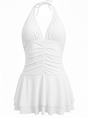 Vestido  Volantes Corto Blanco