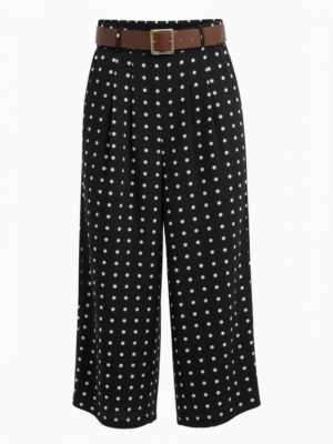 Pantalón Palazzo Lunares Negro y Blanco