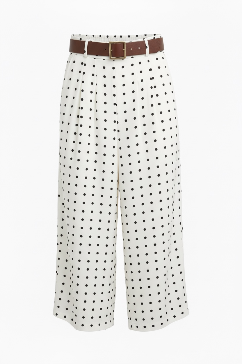 Pantalón Palazzo Lunares Blanco y Negro