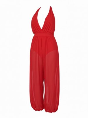 Mono Bombacho Transparente Rojo