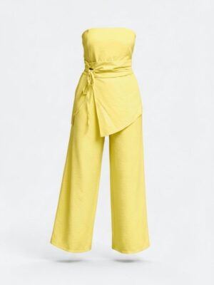 Conjunto Lino Palabra de Honor Amarillo