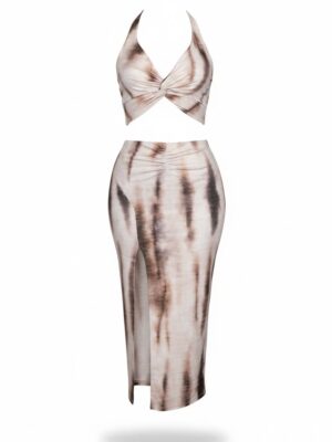 Vestido Desteñido Beige