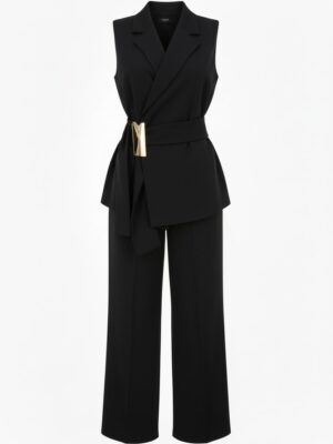 Alternative view of Traje Chaleco Detall Dorado Negro