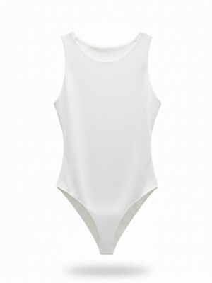 Body Licra Manga Sisa Blanco