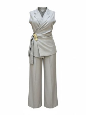 Alternative view of Traje Chaleco Detall Dorado Taupe