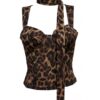 Top Corset Cuello Animal Print