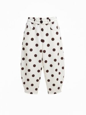 Pantalón ballons Lunares Blanco y Chocolate