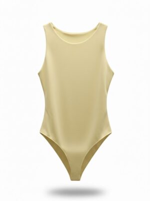 Body Licra Manga Sisa Amarillo
