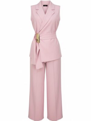 Alternative view of Traje Chaleco Detall Dorado Rosa