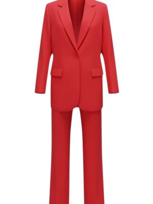 Alternative view of Traje Corte Recto Rojo