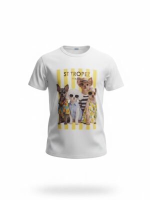 Camiseta Perro St Tropez Amarillo