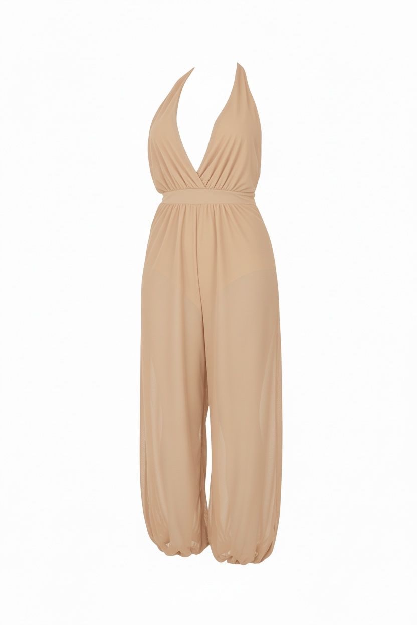 Mono Bombacho Transparente Beige