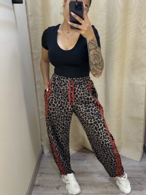 Pantalón Chándal Ballons Animal Print Rayas Rojas