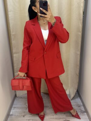 Traje Corte Recto Rojo