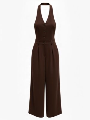 Mono Halter Botones Chocolate