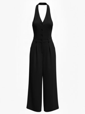 Mono Halter Botones Negro