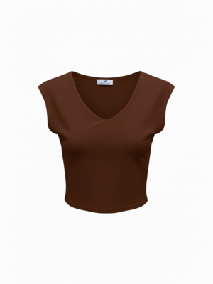 Camiseta Crop Relleno Chocolate