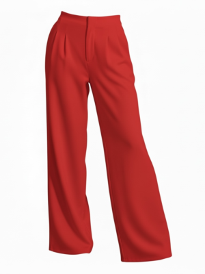 Alternative view of Pantalón Chándal Pliegues Rojo