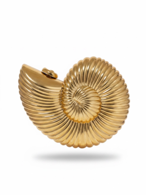 Bolso Mano Caracola Dorado